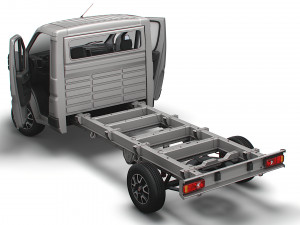 Fiat Ducato Chassis HQInterior SCab 3800WB 2023 Modèle 3D