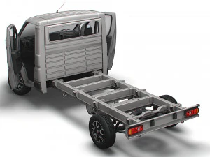 Fiat Ducato Chassis HQInterior SCab 3800WB 2023 3D Model