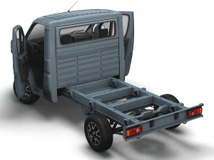 Fiat Ducato Chassis HQInterior SCab 3000WB 2023 3D Model