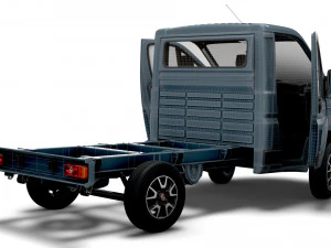 Fiat Ducato Chassis HQInterior SCab 3000WB 2023 3D Model