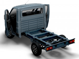 Fiat Ducato Chassis HQInterior SCab 3000WB 2023 3D-Modell