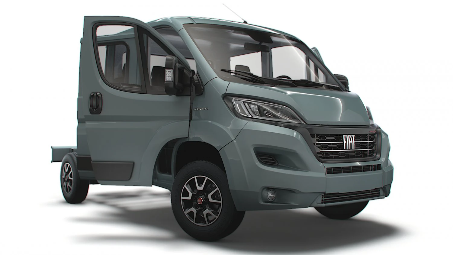 Fiat Ducato Chassis Truck CrCab 3450WB HQInterior 2023 3D Model .c4d .max .obj .3ds .fbx .stl .blend