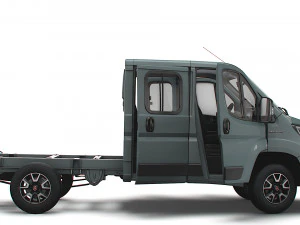 Fiat Ducato Chassis Truck CrCab 3450WB HQInterior 2023 3D Model