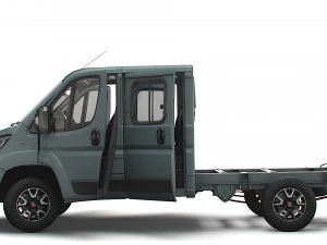 Fiat Ducato Chassis Truck CrCab 3450WB HQInterior 2023 3D Model