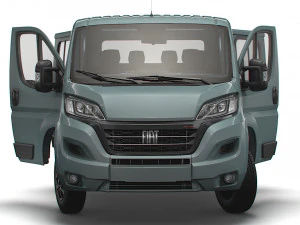 Fiat Ducato Chassis Truck CrCab 3450WB HQInterior 2023 3D Model
