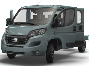 Fiat Ducato Chassis Truck CrCab 3450WB HQInterior 2023 Modello 3D