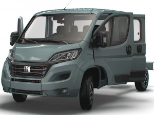 Fiat Ducato Chassis Truck CrCab 3450WB HQInterior 2023 3D Model