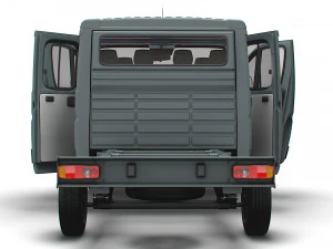 Fiat Ducato Chassis Truck CrCab 3450WB HQInterior 2023 3D Model