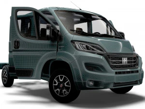 Fiat Ducato Chassis Truck CrCab 3450WB HQInterior 2023 3D Model
