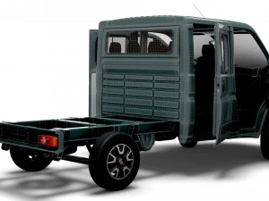 Fiat Ducato Chassis Truck CrCab 3450WB HQInterior 2023 3D Model