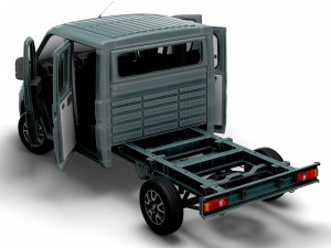 Fiat Ducato Chassis Truck CrCab 3450WB HQInterior 2023 Modello 3D