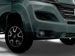 Fiat Ducato Chassis Truck CrCab 3450WB HQInterior 2023 Modello 3D