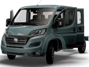 Fiat Ducato Chassis Truck CrCab 3450WB HQInterior 2023 3D Model