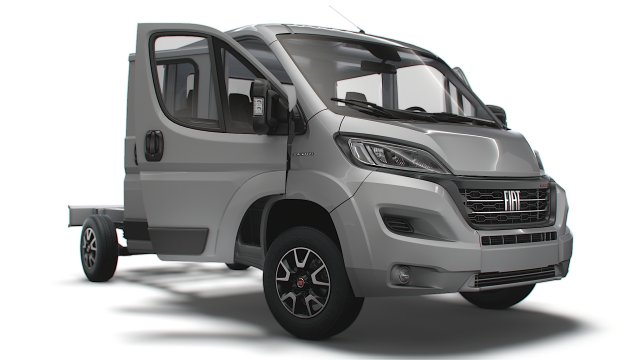 Fiat Ducato Chassis Truck CrCab 4035WB HQInterior 2023 3D Model .c4d .max .obj .3ds .fbx .stl .blend 