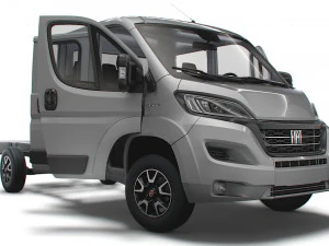 フィアット デュカト シャーシ トラック CrCab 4035WB HQインテリア 2023 3Dモデル