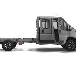 Fiat Ducato Chassis Truck CrCab 4035WB HQInterior 2023 3D Model