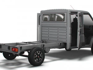 Fiat Ducato Chassis Truck CrCab 4035WB HQInterior 2023 3D Model