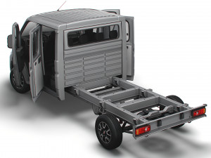 Fiat Ducato Chassis Truck CrCab 4035WB HQInterior 2023 3D Model