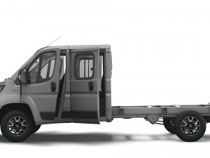 Fiat Ducato Chassis Truck CrCab 4035WB HQInterior 2023 3D Model
