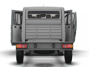 Fiat Ducato Chassis Truck CrCab 4035WB HQInterior 2023 3D Model