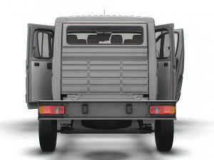 Fiat Ducato Chassis Truck CrCab 4035WB HQInterior 2023 3D Model