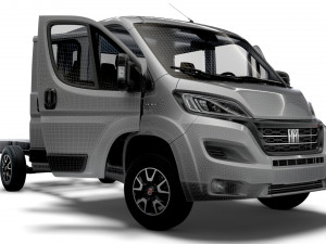 Fiat Ducato Chassis Truck CrCab 4035WB HQInterior 2023 3D Model
