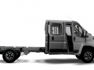 Fiat Ducato Chassis Truck CrCab 4035WB HQInterior 2023 3D Model