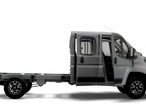 Fiat Ducato Chassis Truck CrCab 4035WB HQInterior 2023 3D Model