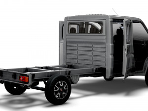 Fiat Ducato Chassis Truck CrCab 4035WB HQInterior 2023 3D Model