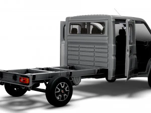 Fiat Ducato Chassis Truck CrCab 4035WB HQInterior 2023 3D Model