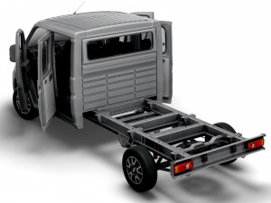 Fiat Ducato Chassis Truck CrCab 4035WB HQInterior 2023 3D Model