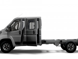 Fiat Ducato Chassis Truck CrCab 4035WB HQInterior 2023 3D Model