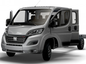 Fiat Ducato Chassis Truck CrCab 4035WB HQInterior 2023 3D Model