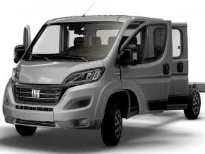Fiat Ducato Chassis Truck CrCab 4035WB HQInterior 2023 3D Model