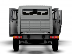 Fiat Ducato Chassis Truck CrCab 4035WB HQInterior 2023 3D Model