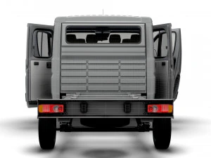 Fiat Ducato Chassis Truck CrCab 4035WB HQInterior 2023 3D Model