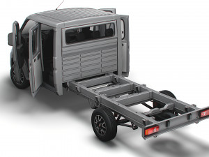 Fiat Ducato Chassis Truck CrCab 4035WBXL HQInterior 2023 Model 3D