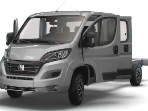 Fiat Ducato Chassis Truck CrCab 4035WBXL HQInterior 2023 3D Model