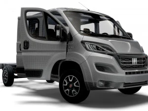 Fiat Ducato Chassis Truck CrCab 4035WBXL HQInterior 2023 3D Model