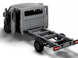 Fiat Ducato Chassis Truck CrCab 4035WBXL HQInterior 2023 Model 3D