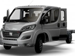 Fiat Ducato Chassis Truck CrCab 4035WBXL HQInterior 2023 3D Model
