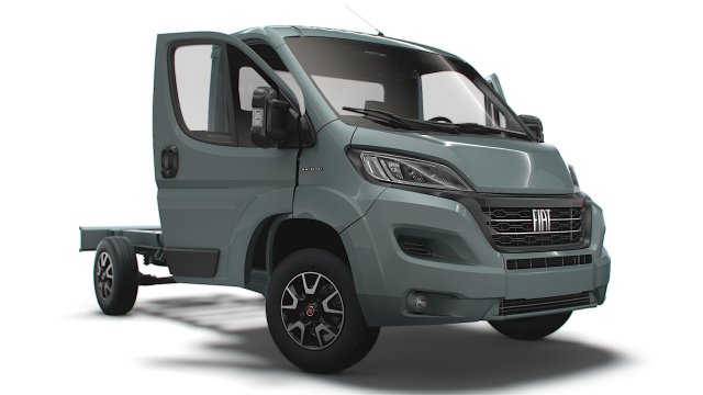 Fiat Ducato Chassis Truck SCab 3450WB HQInterior 2023 3D 모델 .c4d .max .obj .3ds .fbx .stl .blend 