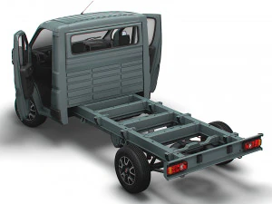 Fiat Ducato Chassis Truck SCab 3450WB HQInterior 2023 3D Model