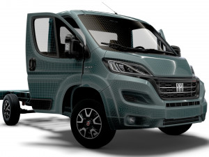 Fiat Ducato Chassis Truck SCab 3450WB HQInterior 2023 3D 모델