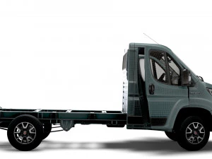 Fiat Ducato Chassis Truck SCab 3450WB HQInterior 2023 3D Model