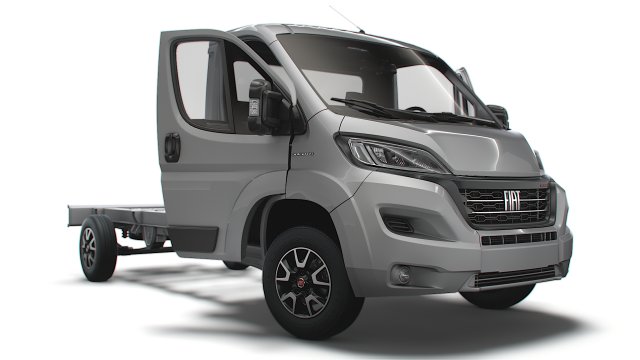 Fiat Ducato Chassis Truck SCab 4035WB HQInterior 2023 3D Model .c4d .max .obj .3ds .fbx .stl .blend 