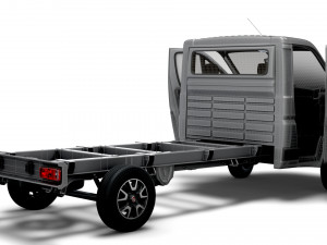 Fiat Ducato Chassis Truck SCab 4035WB HQInterior 2023 3D Model