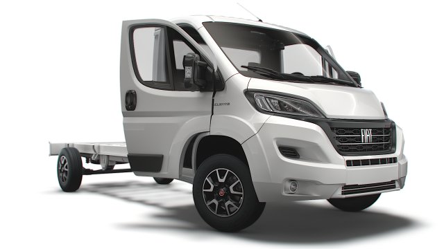 Fiat Ducato Chassis Truck SCab 4300WB HQInterior 2023 3D मॉडल .c4d .max .obj .3ds .fbx .stl .blend 