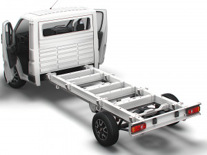Fiat Ducato Chassis Truck SCab 4300WB HQInterior 2023 3D मॉडल