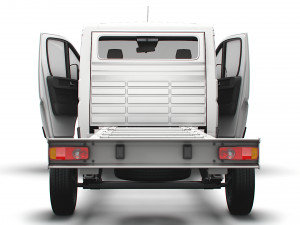 Fiat Ducato Chassis Truck SCab 4300WB HQInterior 2023 3D मॉडल